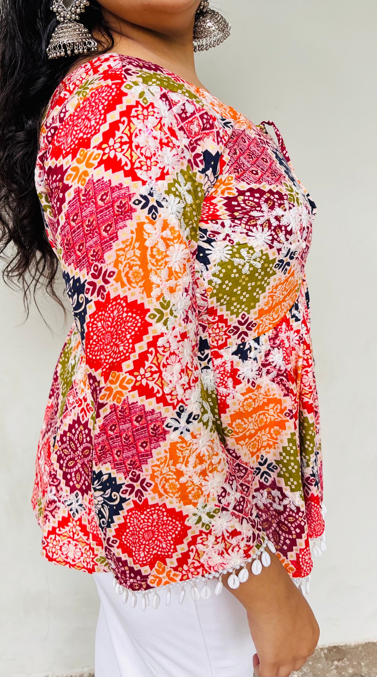 Aarvi Bell Sleeves Peplum