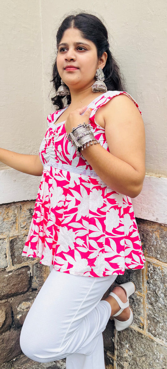 Phoolwari Floral Kurti